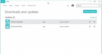 Windows 10 Mail app update in the store