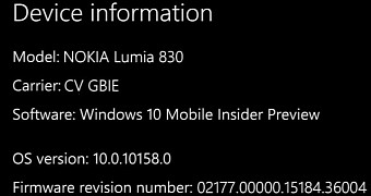 Windows 10 Mobile Build 10158 Revealed in Leaked Screenshots