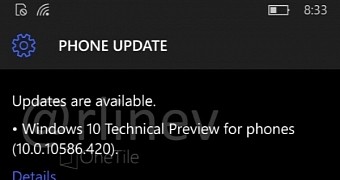 Build 10586.420 already being tested at Microsoft