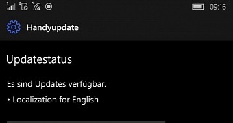Localization for English update shipped to some devices