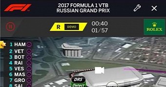 Formula 1 app on Windows phones