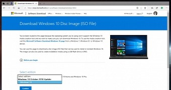 Windows 10 October 2018 Update ISO download links