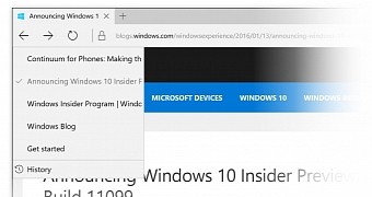 Microsoft Edge finally has a history menu