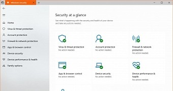 Windows Security in the latest preview build