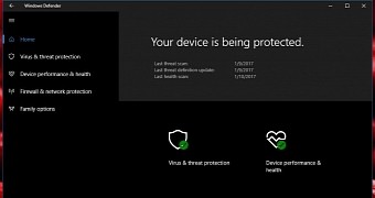 Windows Defender in Windows 10 build 15002