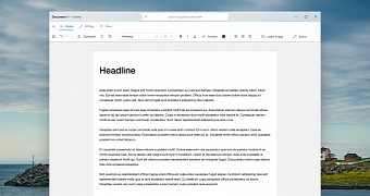 Microsoft WordPad concept
