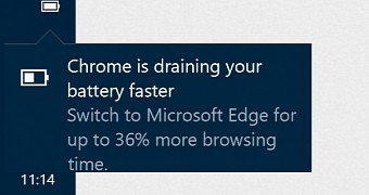 Battery drain warning about Google Chrome in Windows 10