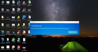 Start menu error in Windows 10