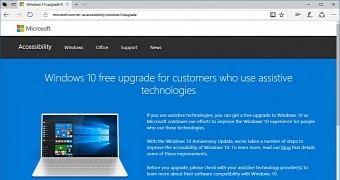 Free Windows 10 upgrade for assistive tech users