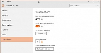 Windows 10 animations settings
