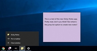 Windows 10 Users Can Now Create Desktop Sticky Notes from the Taskbar