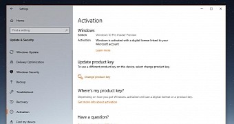 Windows activation disabled in October 2018 Update