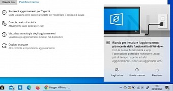 Windows Update notification in Windows 10