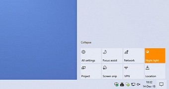Quick Actions in Windows 10 19H1 preview builds