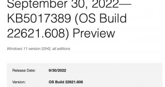 Windows 11 2022 Update Gets Cumulative Update KB5017389
