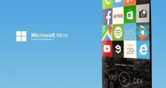 Microsoft Mico phone running Windows 11