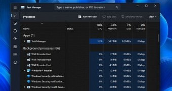 Task Manager search feature