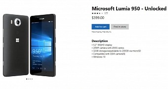 Lumia 950 now available at the Microsoft Store