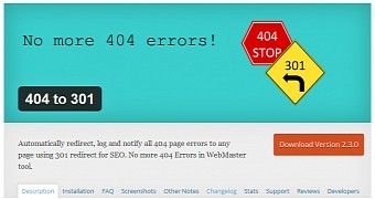 404 to 301 plugin on the WordPress Plugins Directory