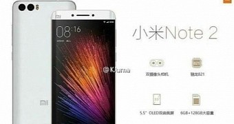Leaked image with Mi Note 2