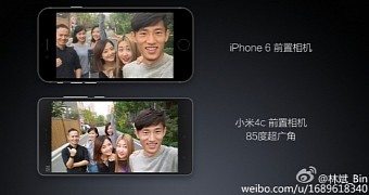 Xiaomi Mi4c selfie compared to one taken with the iPhone 6