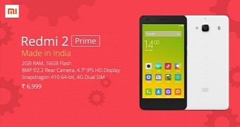 Xiaomi Redmi 2 Prime with 2GB RAM, 16GB Storage Launches for $110
