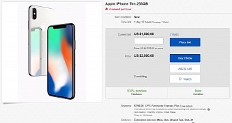 The iPhone X costs quite a fortune on eBay