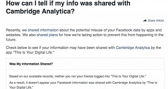 Check if your data was shared with Cambridge Analytica