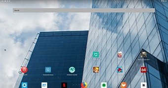 AndEX Pie 9.0 desktop – custom wallpaper