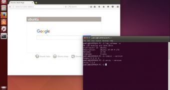 Ubuntu's Unity desktop running on Windows 10