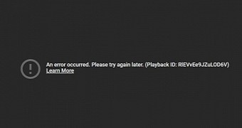 The YouTube video loading error