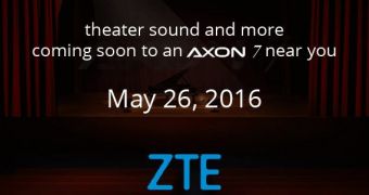 Announcement for the launch of ZTE Axon 7