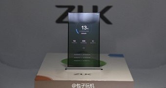 ZUK smartphone prototype with transparent display