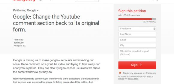 200,000 People Sign Petition to Kill Reviled Google+ Comments on YouTube