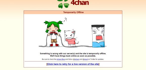 4Chan Website Taken Down by DDoS Attack via Lizard Stresser [Updated]