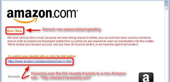 Amazon Customers Tricked with Ticket Verification Number Phishing Email