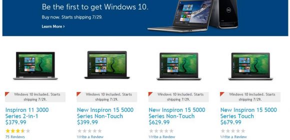 And So It Begins: Dell Opens Windows 10 Device Pre-Orders