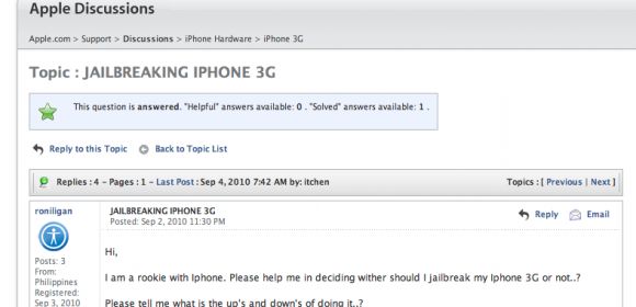 Apple Ignorant to Discussions Post on Jailbreaking