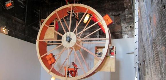 Artists Live on a Giant Hamster Wheel for Ten Days