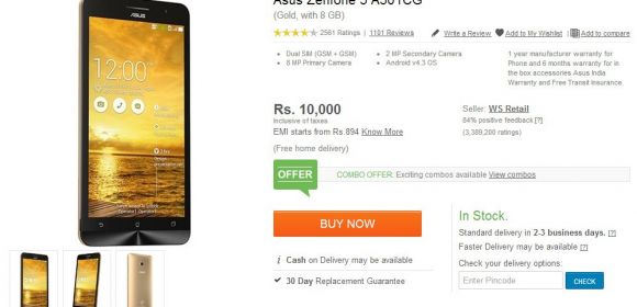 Asus Zenfone 5 Back in Stock in India, 20,000 Units on Sale at Flipkart