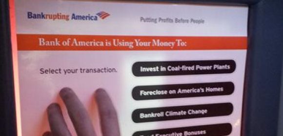 Bank of America ATMs Defaced by Activists