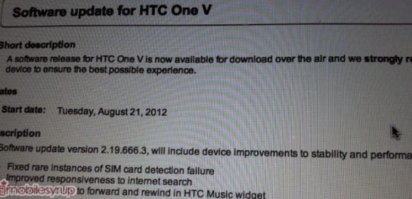 Bell Rolls Out Maintenance Update for HTC One V