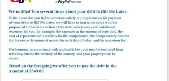 BillMeLater Debt Notifications Carry Trojan