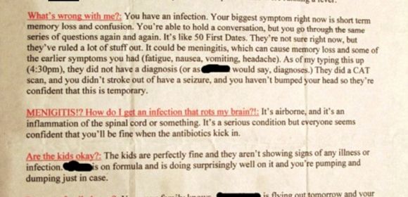 Cheat Sheet for Short-Term Memory Loss Patient Goes Viral