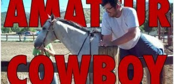 Clumsy Amateur Cowboy Falls off Horse in Epic Fail Video