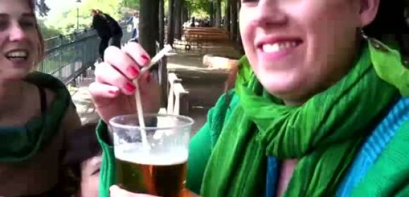 Czech Woman Chugs Beer with Her Ear – Video