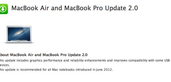 Download MacBook Air and MacBook Pro Update 2.0 [Updated]