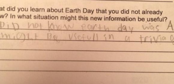 Earth Day Quiz Response Goes Viral on Reddit