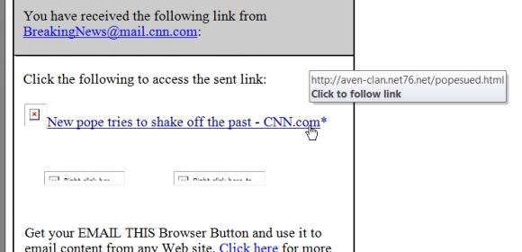 Emails Carrying Fake CNN News About Pope Francis Spread Malware