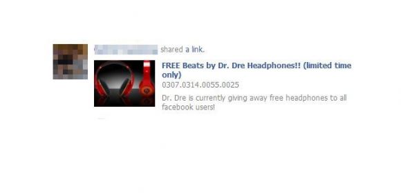 Facebook Scam: Free “Beats by Dr. Dre” Headphones